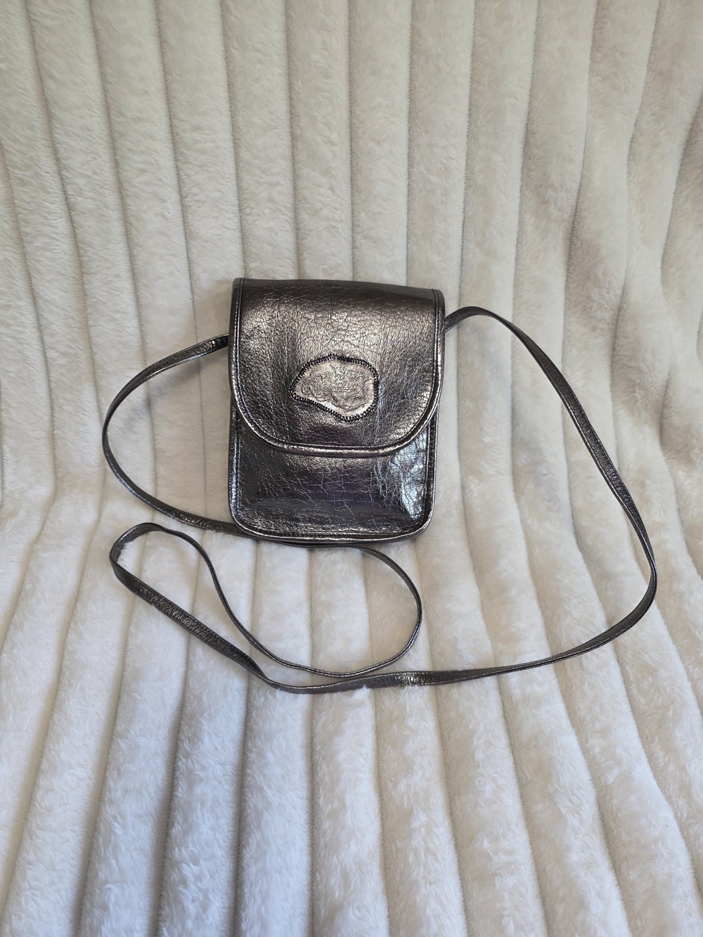 Metallic Black Crossbody Bag - Carlos Falchi